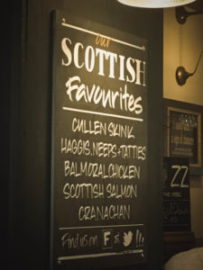 scozia - menu